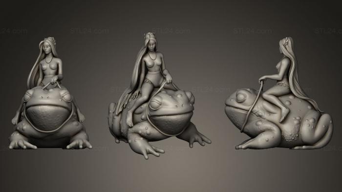 Miscellaneous figurines and statues (Frog lady, STKR_0187) 3D models for cnc